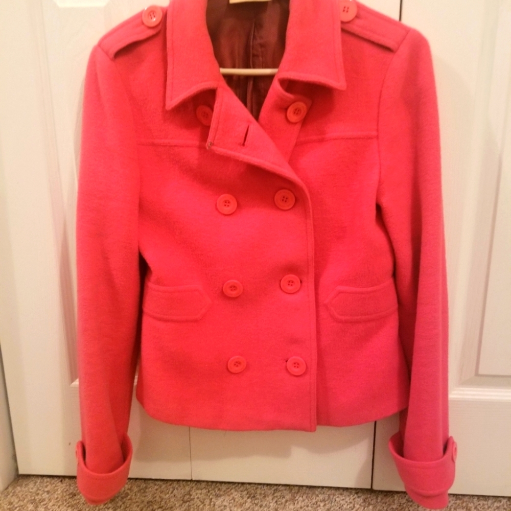Pink pea coat (short)